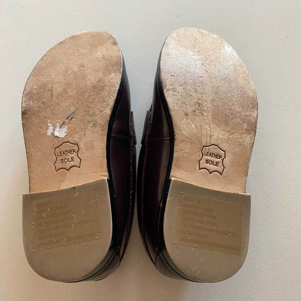 Janie & Jack Brown Leather Penny Loafers
